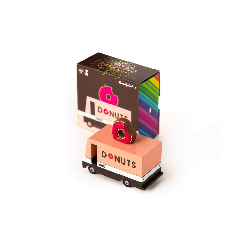 Candylab Candyvan Ξύλινο Όχημα Donut Van (Μαύρο-Ροζ)