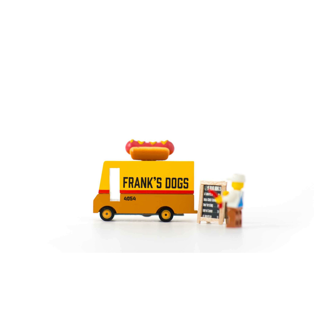 Candylab Candyvan Ξύλινο Όχημα Hot Dog Van (Κίτρινο)