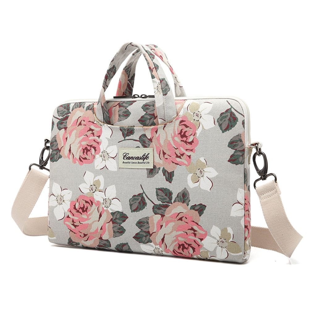 Canvaslife Briefcase Θήκη Τσάντα (Laptop / MacBook Air / Pro) 15"-16" White Rose