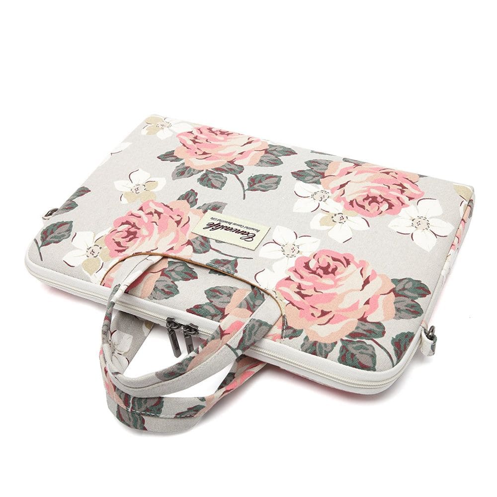 Canvaslife Briefcase Θήκη Τσάντα (Laptop / MacBook Air / Pro) 15"-16" White Rose