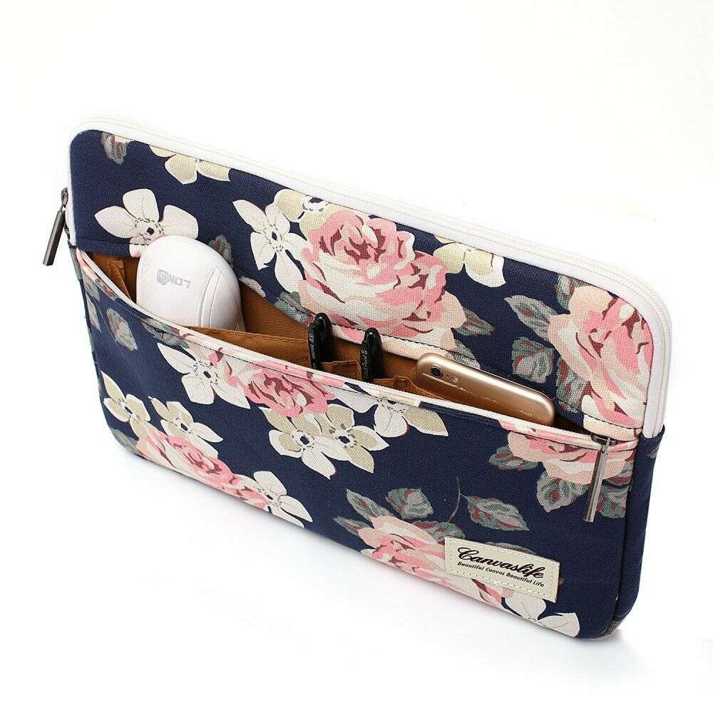 Canvaslife Sleeve Θήκη Τσάντα (Laptop / MacBook Air / Pro) 15"-16" Navy Rose