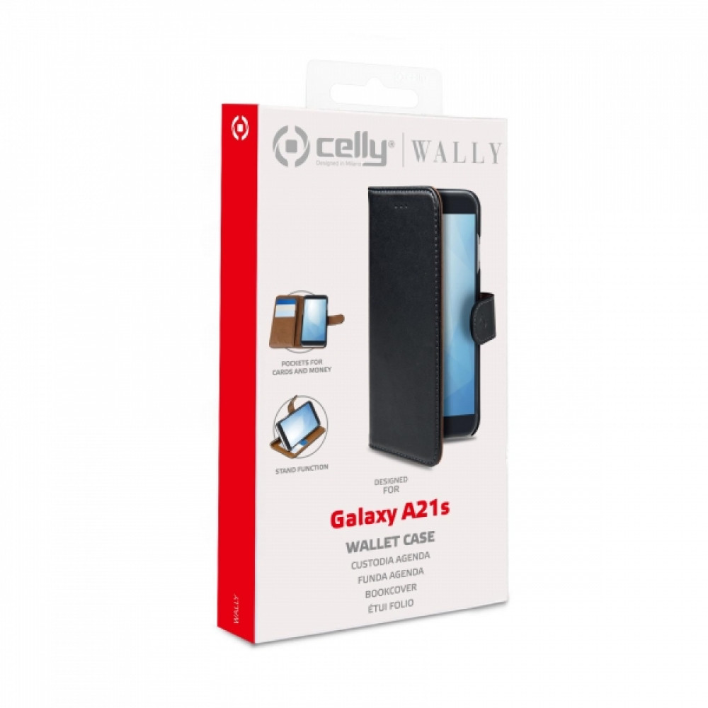 Celly Wally Book Θήκη για Samsung A21s (Μαύρο)  