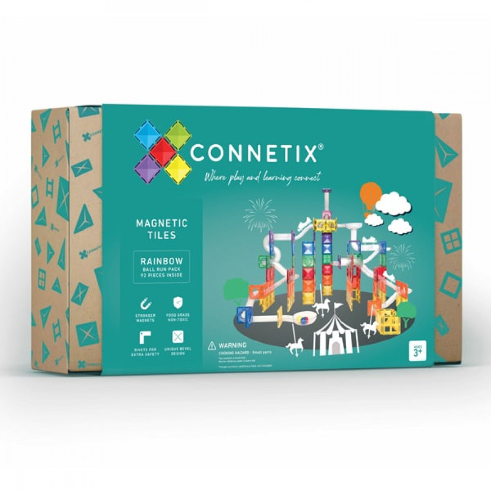 Connetix Ball Run Pack Μαγνητικά Τουβλάκια Κατασκευών 92τμχ