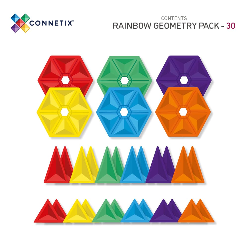 Connetix Geometry Μαγνητικά Τουβλάκια Κατασκευών 30τμχ.