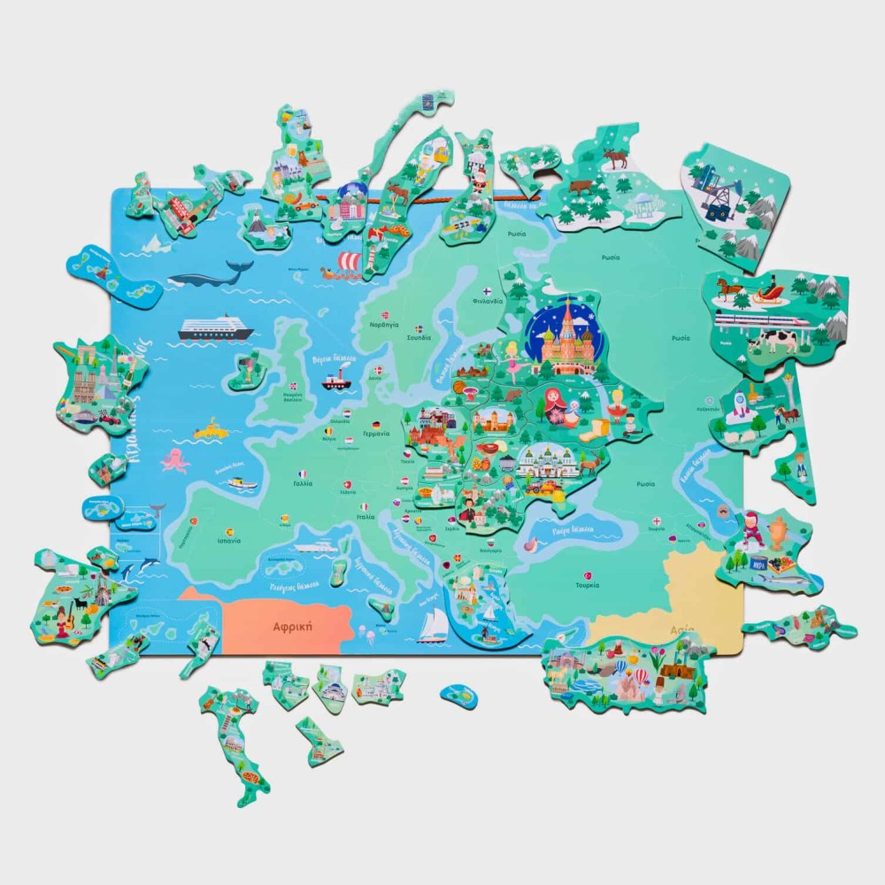 Cozykids Μαγνητικός Χάρτης Παζλ Ευρώπη