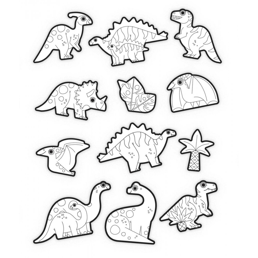 CROCODILE CREEK Σετ Ζωγραφικής Coloring Stickers "Δεινόσαυροι"