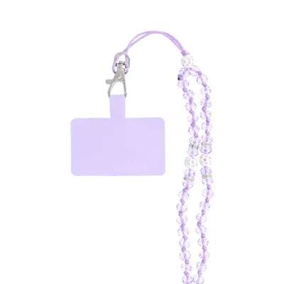 Crystal Diamond Λουράκι Λαιμού για Κινητά με μήκος 74cm (Μωβ)