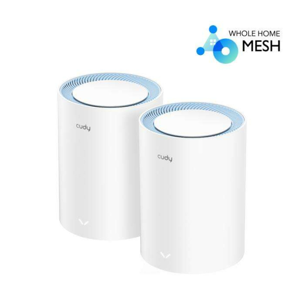 Cudy M1200 Whole Home Mesh WiFi System Dual Band 2.4 & 5GHz (2-Pack) 