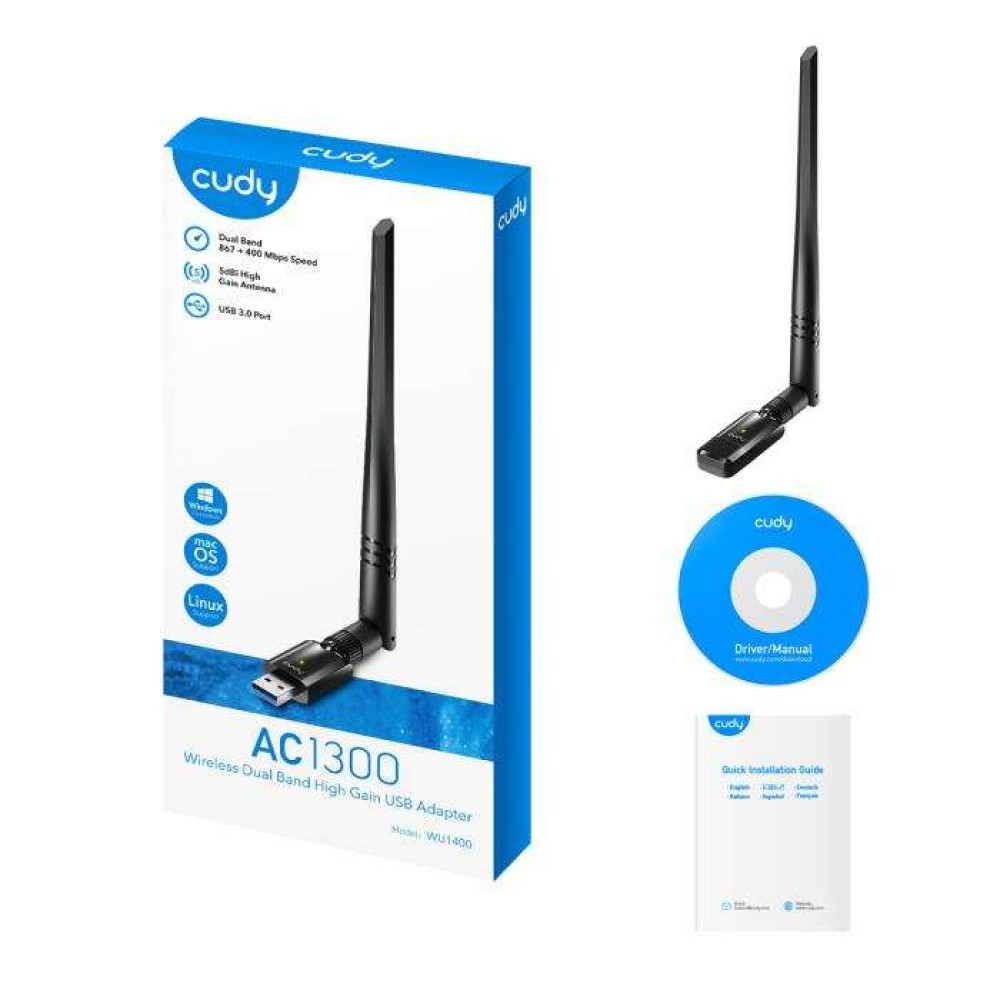 Cudy WU1400 Wireless Dual Band USB Adaptor