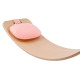 Curve Lab Ξύλινη Σανίδα Ισορροπίας Perfect Arc Felt (Light Pink Felt) + Light Pink Felt Μαξιλαράκι