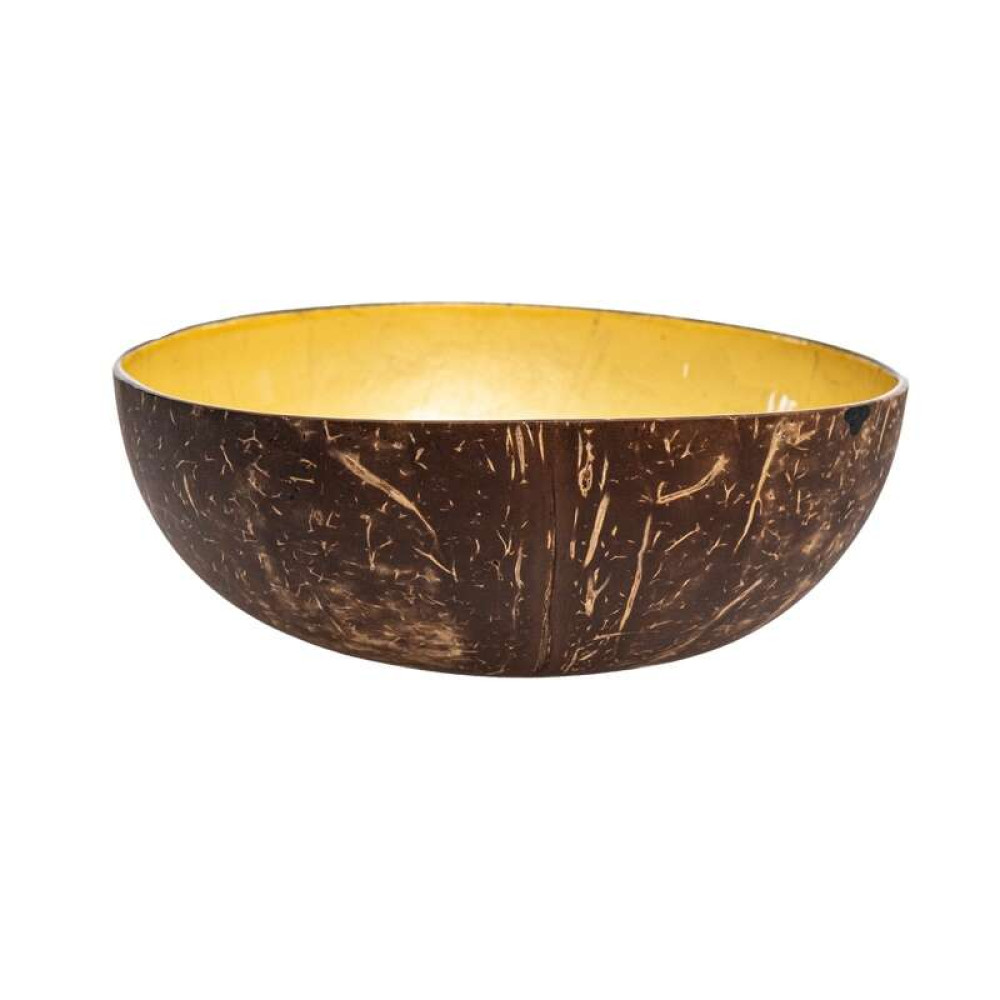 Deco Coconut Bowl Shiny Yellow (DCB105) 13x15cm