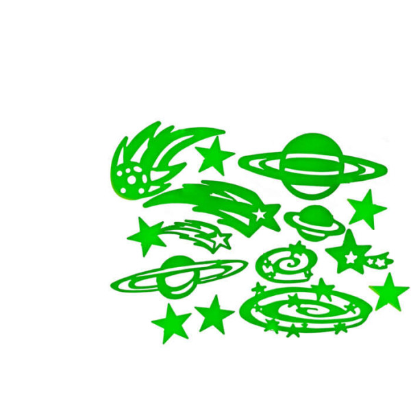 Διακοσμητικά Φωσφορίζοντα Αστεράκια και Πλανήτες 15τμχ (Σχέδιο 3)