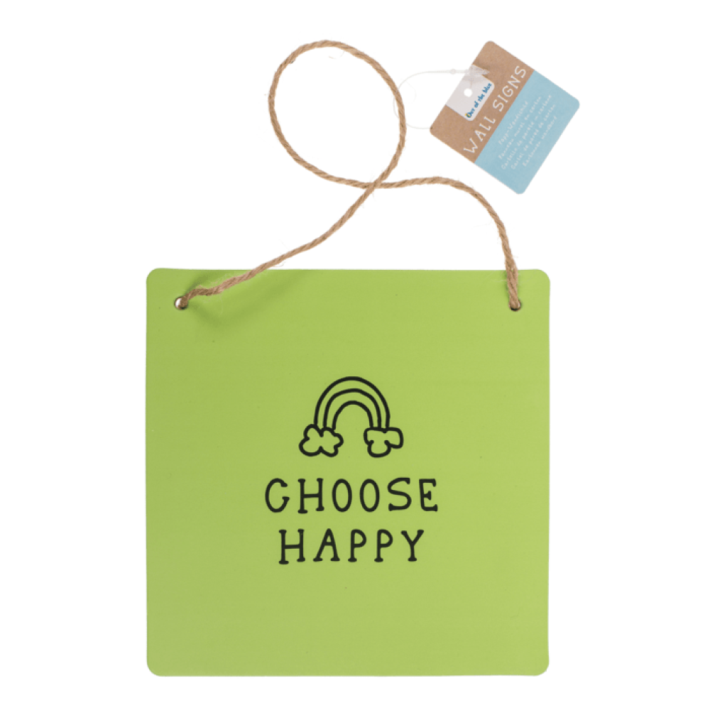 Διακοσμητική Πινακίδα Τοίχου από χαρτόνι "Choose Happy" - 14 x 14cm