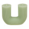 Διακοσμητικό Κερί σε Σχήμα U με 2 φυτίλια 420γρ - Πράσινο