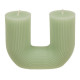 Διακοσμητικό Κερί σε Σχήμα U με 2 φυτίλια 420γρ - Πράσινο