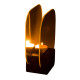 Γυάλινο Διακοσμητικό Κηροπήγιο για Ρεσώ Black Glass Tealight Holder (21 x 8 cm)