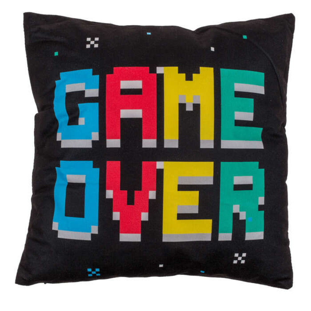 Διακοσμητικό Μαξιλάρι Power Up & Game Over (40 x 40 cm)