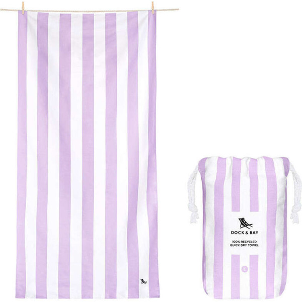 Dock & Bay Cabana Πετσέτα Θαλάσσης Μικροΐνών 200 x 90 cm - Lombok Lilac