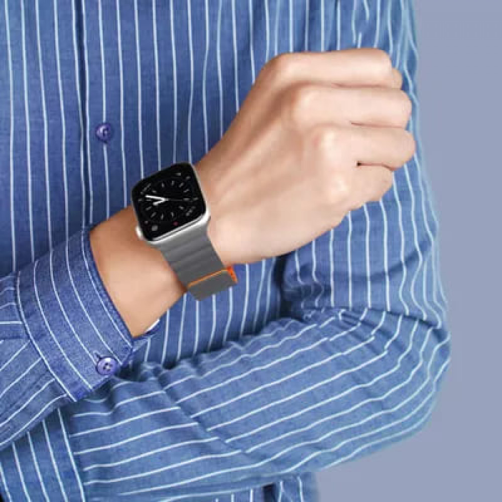 Dux Ducis Μαγνητικό Λουράκι Σιλικόνης για Apple Watch Ultra 49 MM (Γκρι)