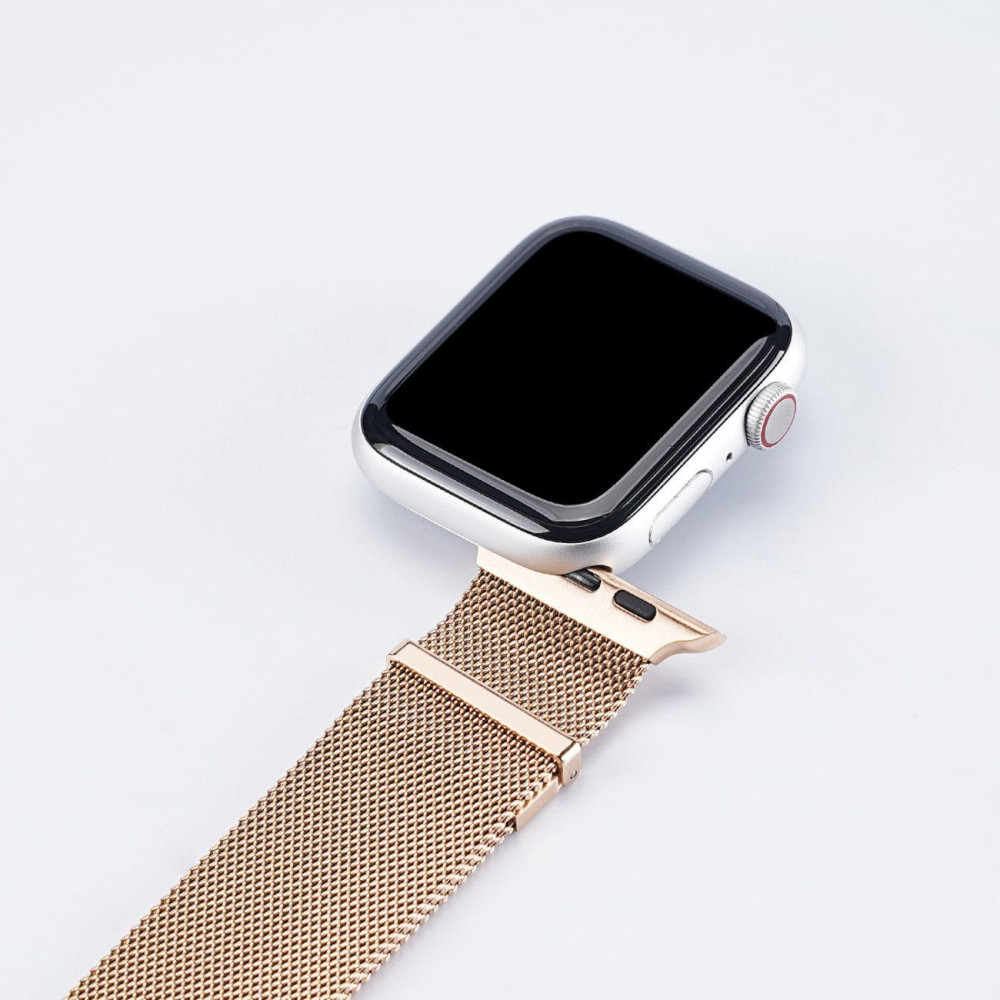 Dux Ducis Milanese Magnetic Strap λουράκι από Ανοξείδωτο Ατσάλι για Apple Watch 42/44/45mm (Gold)