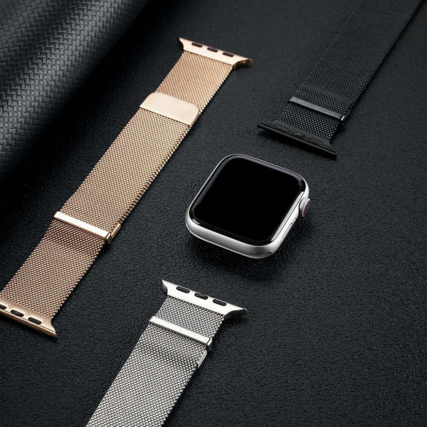 Dux Ducis Milanese Magnetic Strap λουράκι από Ανοξείδωτο Ατσάλι για Apple Watch 42/44/45/49mm (Grey)