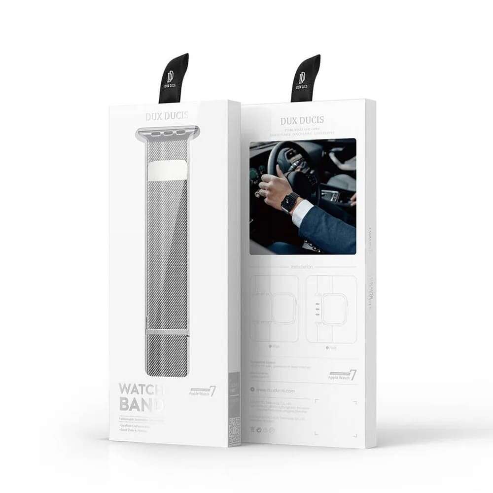 Dux Ducis Milanese Magnetic Strap λουράκι από Ανοξείδωτο Ατσάλι για Apple Watch 42/44/45/49mm (Grey)