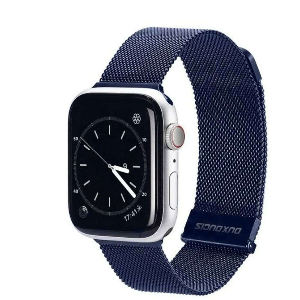 Dux Ducis Milanese Λουράκι από Ανοξείδωτο Ατσάλι για Apple Watch 42 / 44 / 45mm (Μπλε)