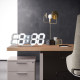 EDUP EH-LED1302 3D LED ψηφιακό ρολόι με ξυπνητήρι, ημερολόγιο, θερμόμετρο και τηλεκοντρόλ (Λευκό)