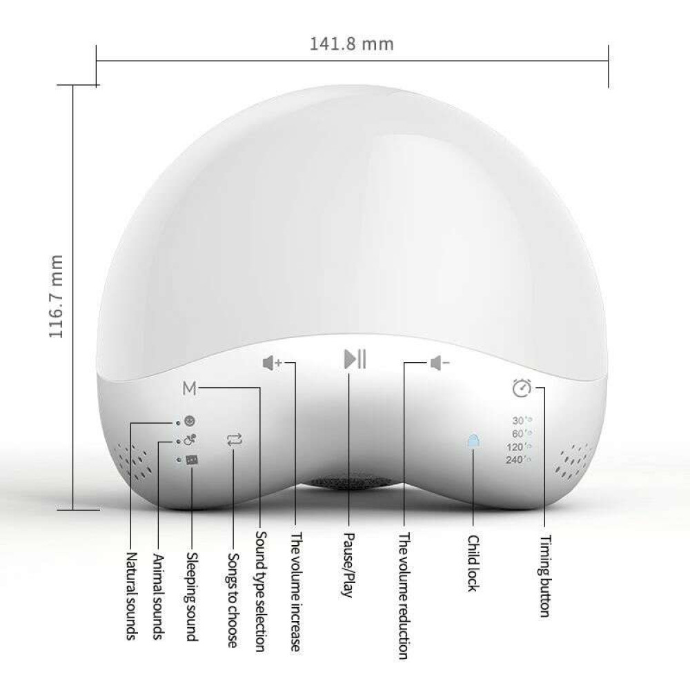 EDUP EH-W05A Επιτραπέζιο παιδικό φωτιστικό RGB LED (Λευκό)