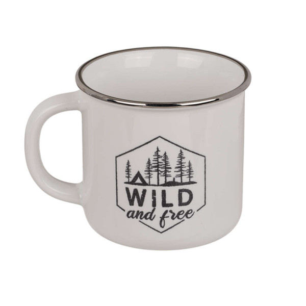 Κούπα Wild and Free με Επίστρωση Σμάλτου (Λευκό)