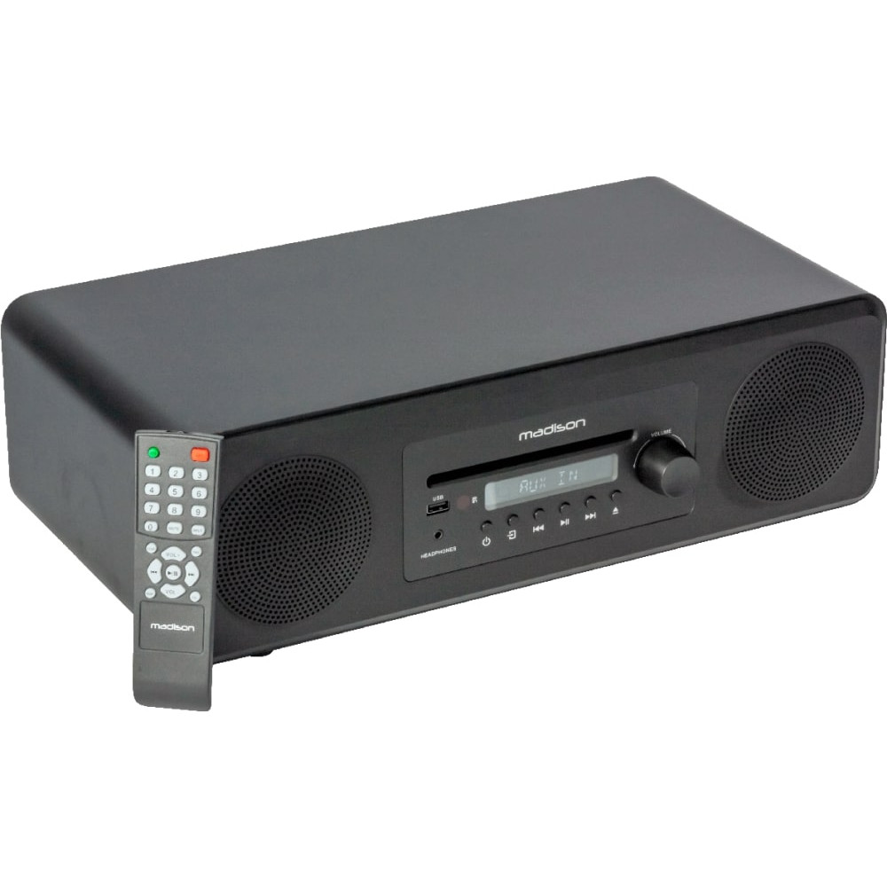 Ενεργό επιτραπέζιο σύστημα ήχου με BLUETOOTH, ραδιόφωνο, CD PLAYER & USB - Madison - MAD-MELODY-BK - Μαύρο