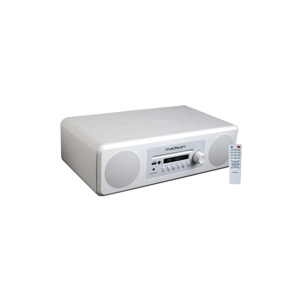 Ενεργό επιτραπέζιο σύστημα ήχου με BLUETOOTH, ραδιόφωνο, CD PLAYER & USB - Madison - MAD-MELODY-WH - Λευκό