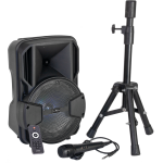 Ενεργό Ηχείο με Βάση και Μικρόφωνο 8"/20cm LED-ILLUMINATED - Party Light & Sound - PARTY-MOBILE8-SET