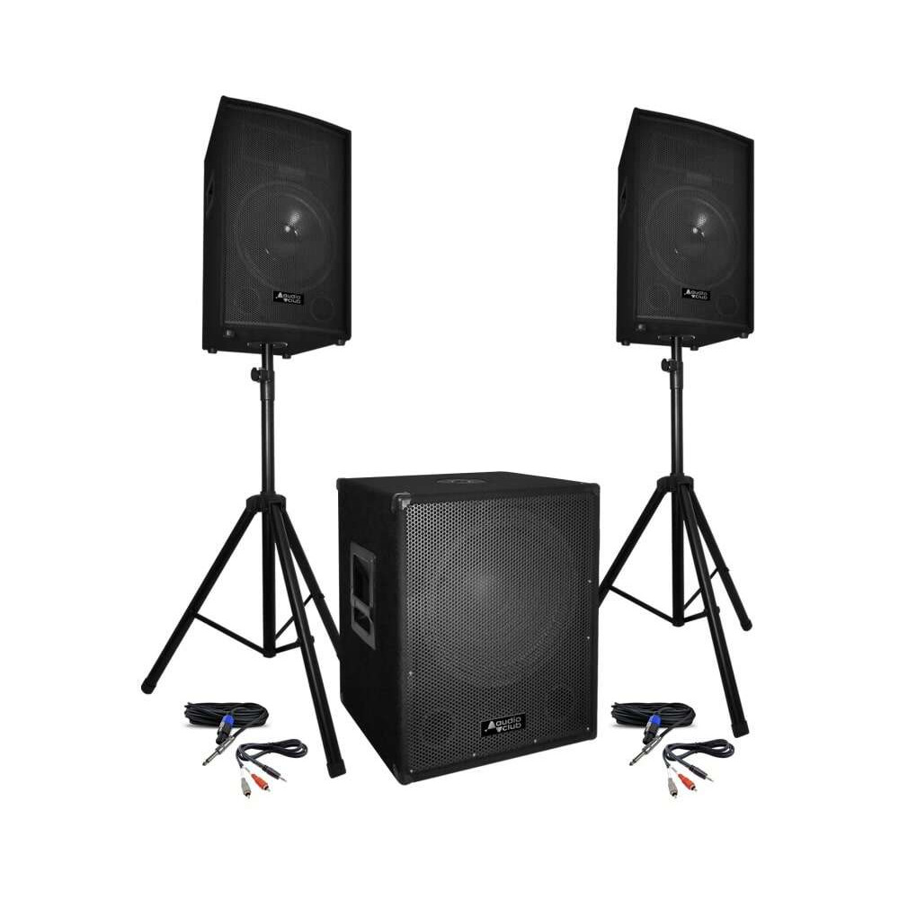 Ηχοσύστημα Audio Club - Sub 15", 2 δορυφόρους 12", 2 βάσεις, 2200W  CLUB1512