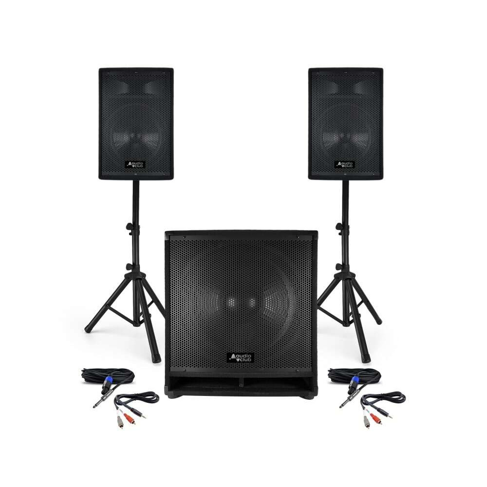 Ηχοσύστημα Audio Club - Sub 18", 2 δορυφόρους 12", 2 βάσεις, 2400W  CLUB1812