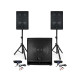 Ηχοσύστημα Audio Club - Sub 18", 2 δορυφόρους 12", 2 βάσεις, 2400W  CLUB1812