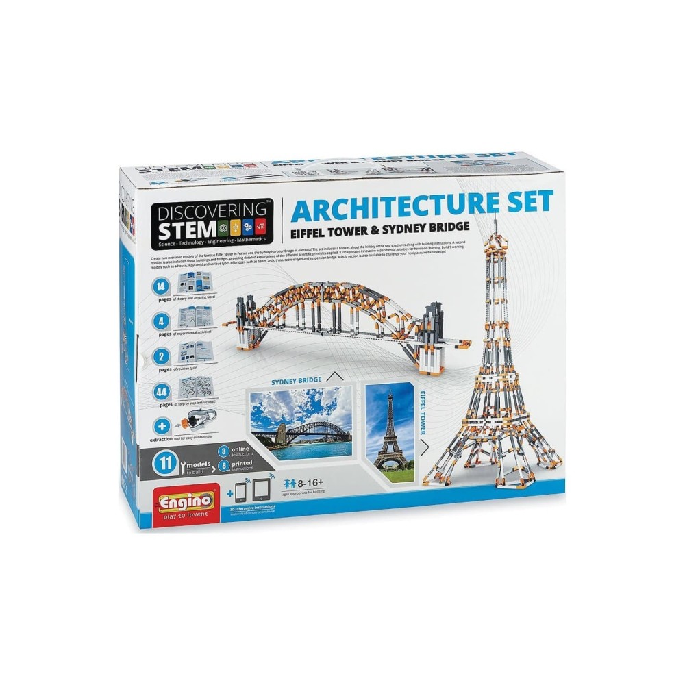 Engino STEM Παιχνίδι Κατασκευών ο Π΄ύργος του Άιφελ & Γέφυρα του Σίδνεϊ (STEM55)