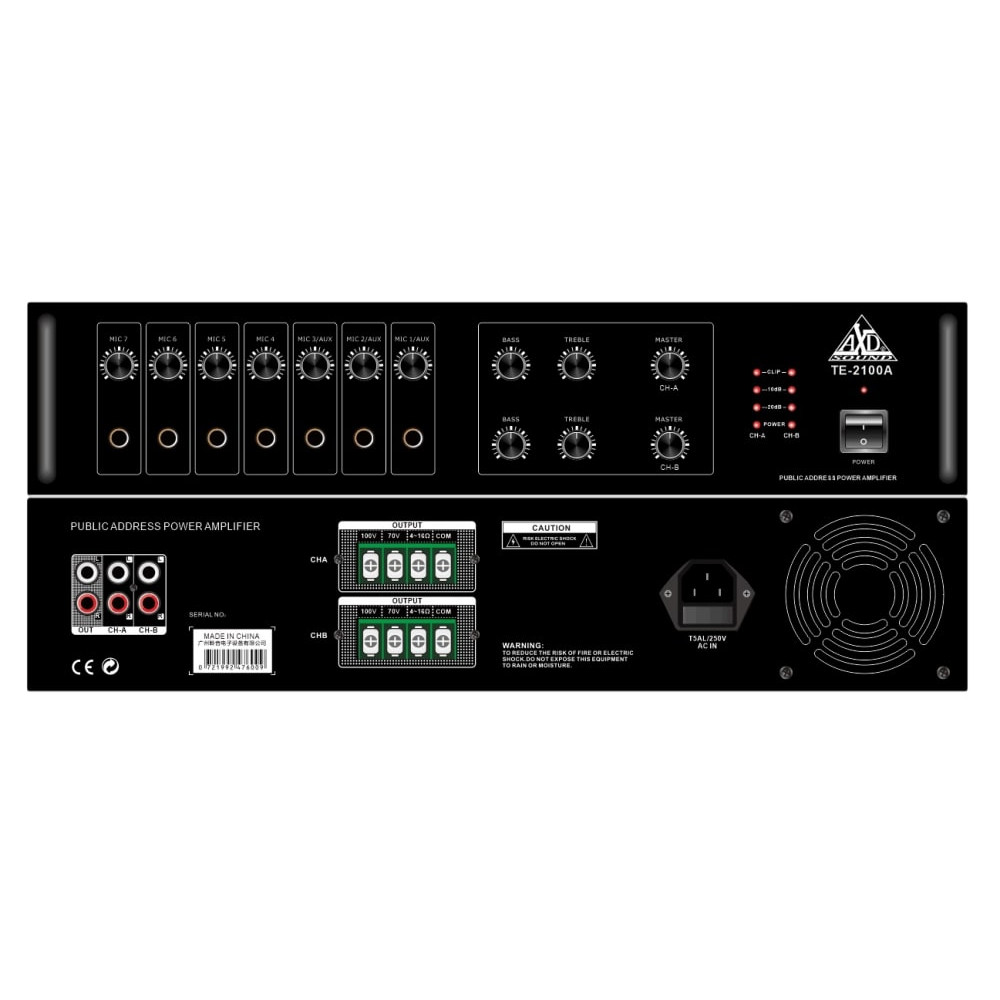 Ενισχυτής 2x100W - AXD Sound TE-2100A