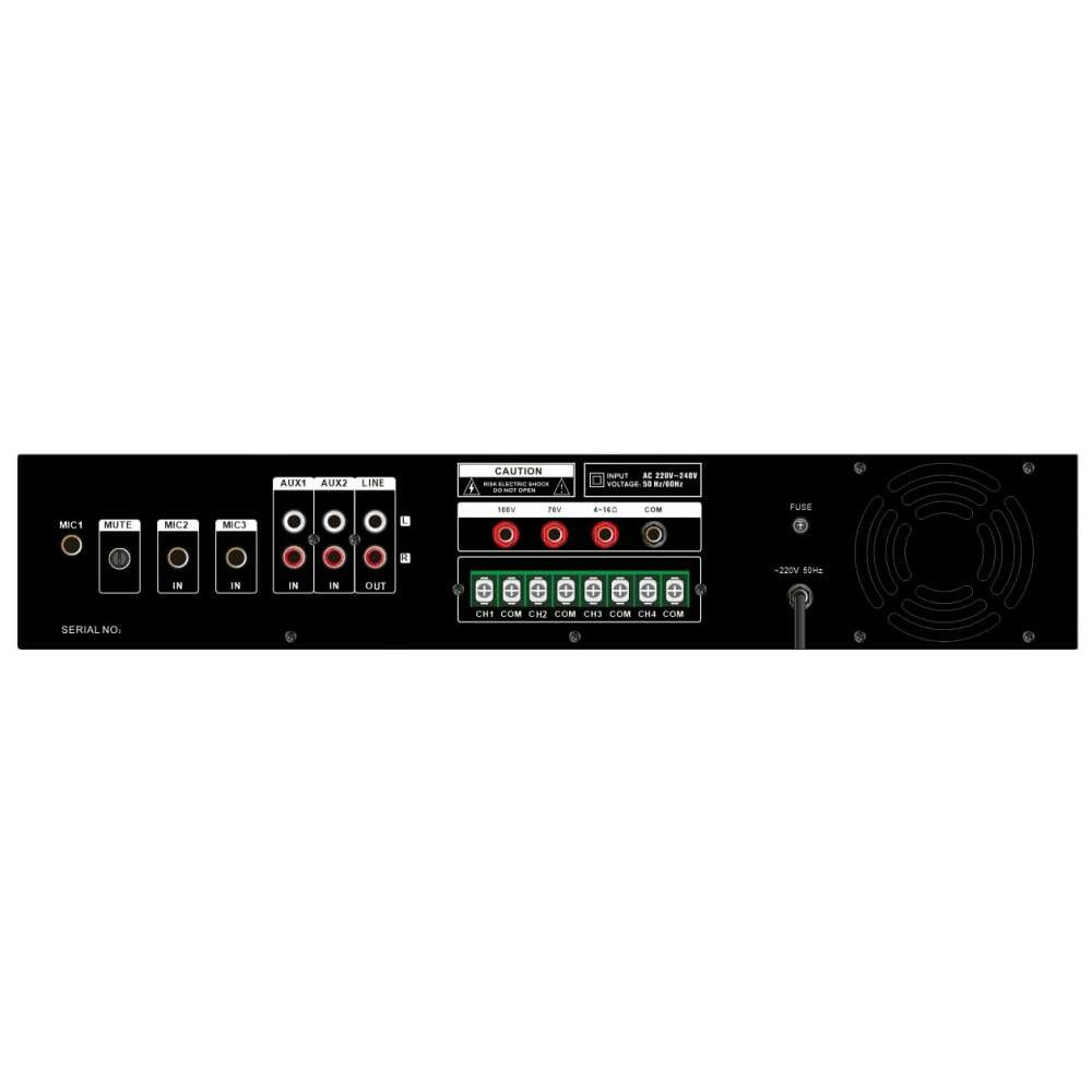 Ενισχυτής 4 ζωνών Public address 200W, με FM, Bluetooth, USB/MMC/U disk - AXD Sound TE-200A