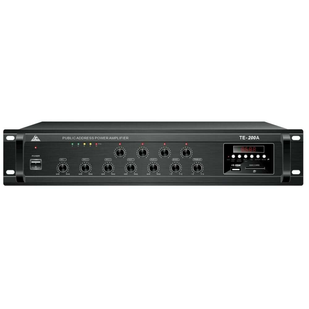 Ενισχυτής 4 ζωνών Public address 200W, με FM, Bluetooth, USB/MMC/U disk - AXD Sound TE-200A