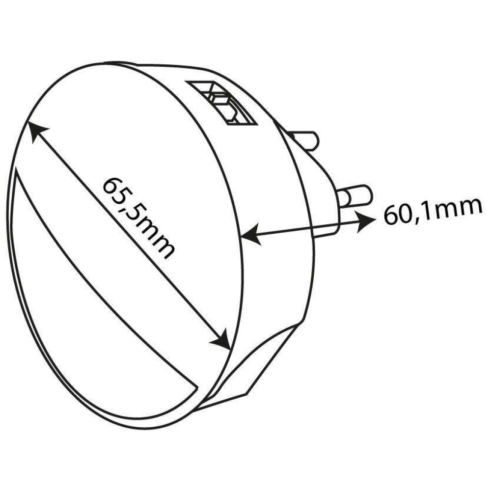 Entac Φωτάκι Νυκτός 0.8W CDS Dusk To Dawn με αισθητήρα (Λευκό)