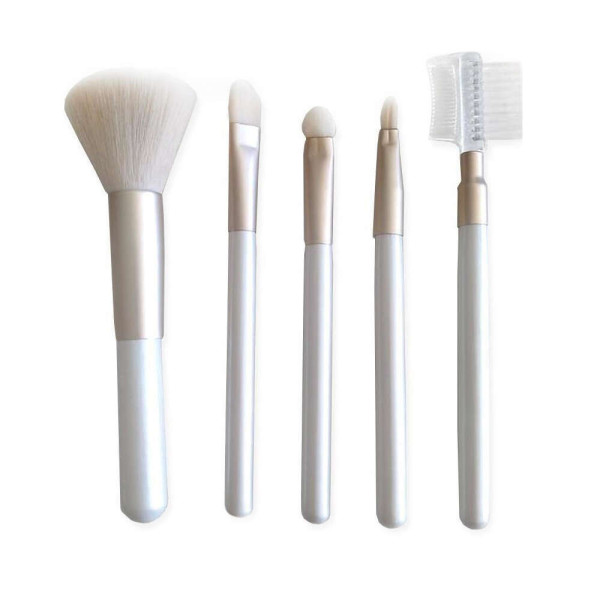 Επαγγελματικά πινέλα για μακιγιάζ  Άσπρο χρώμα - Σετ 5 τμχ