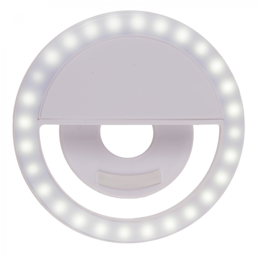 Επαναφορτιζόμενο Selfie Ring Light 28 Leds για Κινητό ή Tablet (Λευκό)