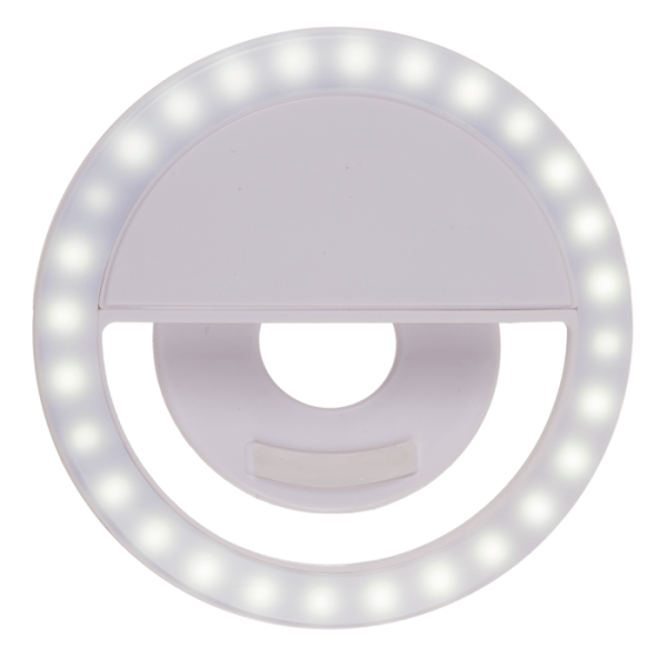 Επαναφορτιζόμενο Selfie Ring Light 28 Leds για Κινητό ή Tablet (Λευκό)