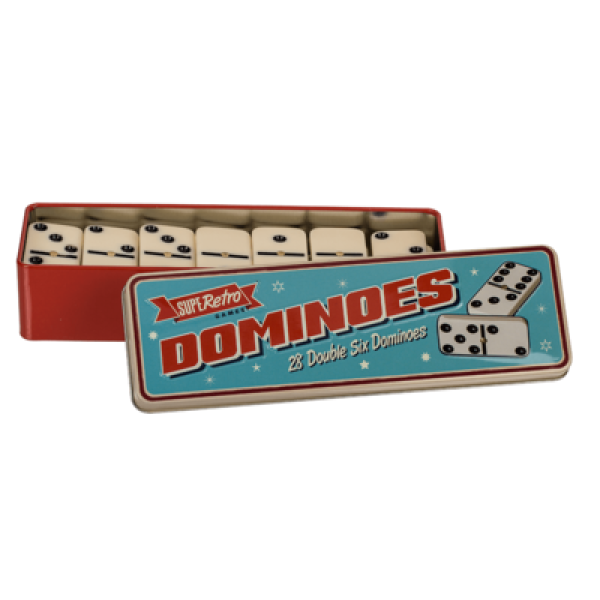 Επιτραπέζιο παιχνίδι Domino σε μεταλλικό κουτί