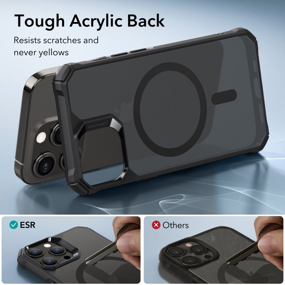 ESR Air Armor Halolock Magsafe Θήκη Backcover για Apple iPhone 15 Pro (Frosted Black)