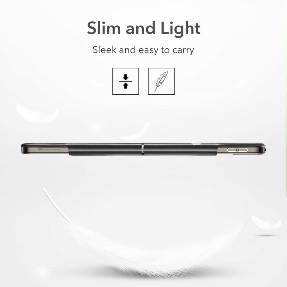ESR Ascend Trifold Θήκη και Tempered Glass με Υποδοχή Apple Pencil για Apple iPad Pro 12.9" 2021 (Ροζ Χρυσό)