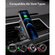 ESR Halolock Magsafe Magnetic Βάση Κινητού Αυτοκινήτου και Ασύρματος Φορτιστής (Μαύρο)