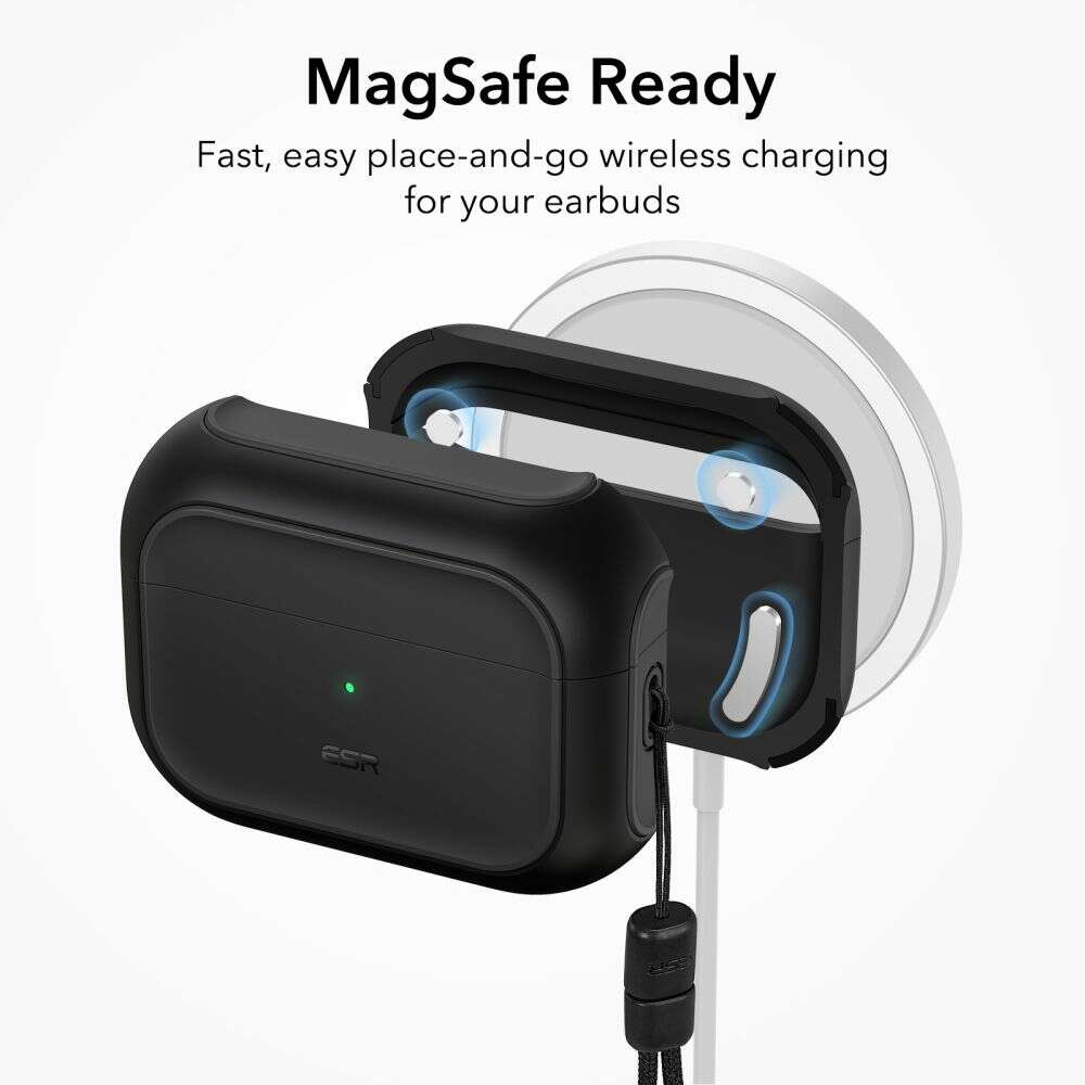 ESR Orbit Halolock Magsafe θήκη για Apple AirPods Pro 1/2 (Μαύρο)