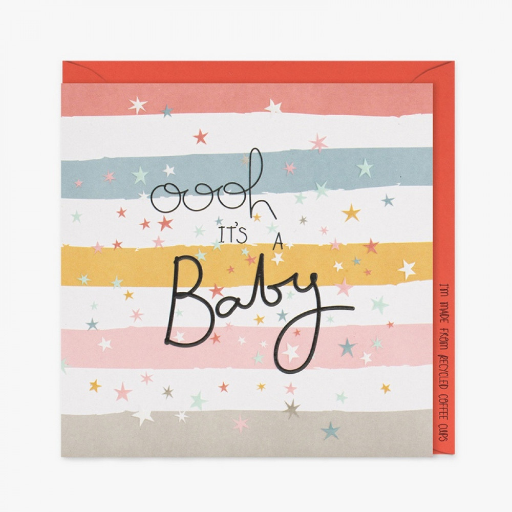Ευχετήρια Κάρτα Γέννησης Oooh it’s a baby Stripe